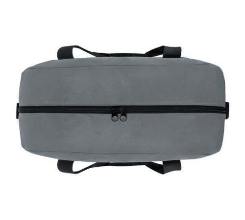 Сумка спортивная HEIKKI BASE (ХЕЙКИ), карман на молнии, черная/темно-серая, 30x44x17 см, 272623