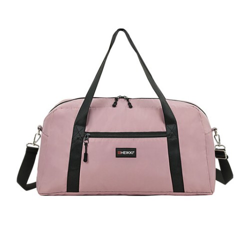 Сумка спортивная HEIKKI EFFECT (ХЕЙКИ), металлическая фурнитура, пыльная роза, 26x48x21 см, 272624