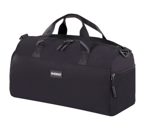 Сумка спортивная HEIKKI MOVE PLUS (ХЕЙКИ) с отделением для обуви и мокрых вещей, черная, 21x45x20 см, 272626
