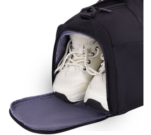 Сумка спортивная HEIKKI MOVE PLUS (ХЕЙКИ) с отделением для обуви и мокрых вещей, черная, 21x45x20 см, 272626