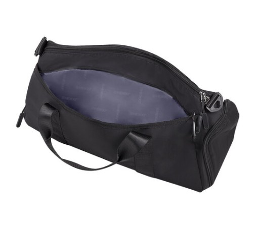 Сумка спортивная HEIKKI MOVE PLUS (ХЕЙКИ) с отделением для обуви и мокрых вещей, черная, 21x45x20 см, 272626