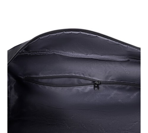 Сумка спортивная HEIKKI MOVE PLUS (ХЕЙКИ) с отделением для обуви, черная с серыми вставками, 26х51х27 см, 272627