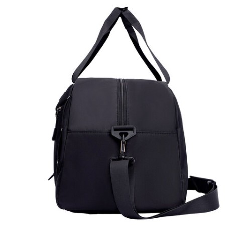 Сумка спортивная HEIKKI MOVE PLUS (ХЕЙКИ) с отделением для обуви, черная с серыми вставками, 26х51х27 см, 272627