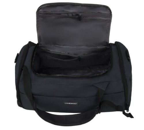 Сумка спортивная HEIKKI TRAVEL (ХЕЙКИ) с отделением для обуви, 7 карманов, темно-серая, 23х48х25 см, 272628