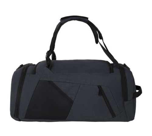 Сумка спортивная HEIKKI TRAVEL (ХЕЙКИ) с отделением для обуви, 7 карманов, темно-серая, 23х48х25 см, 272628