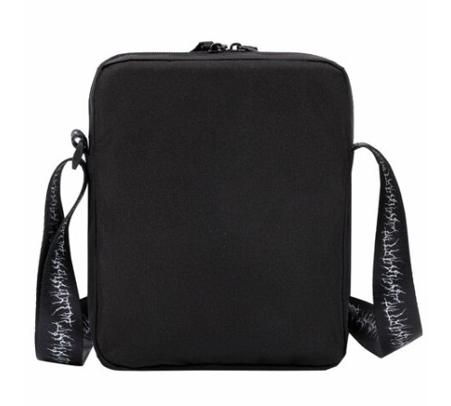 Сумка на плечо HEIKKI COMPACT (ХЕЙКИ) с карманом, черная с принтом, 23х17х5 см, 272629