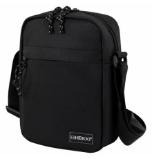 Сумка на плечо HEIKKI COMPACT (ХЕЙКИ), два кармана, черная, 22х17х6 см, 272630