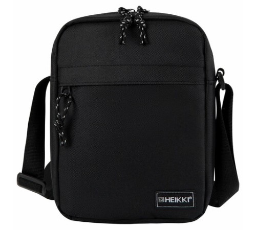 Сумка на плечо HEIKKI COMPACT (ХЕЙКИ), два кармана, черная, 22х17х6 см, 272630