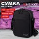 Сумка на плечо HEIKKI COMPACT (ХЕЙКИ), два кармана, черная, 22х17х6 см, 272630