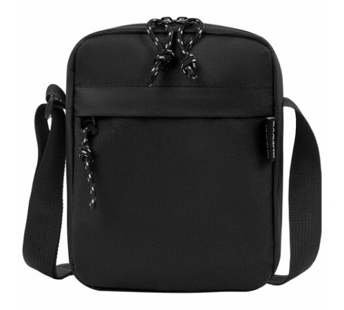 Сумка на плечо HEIKKI COMPACT (ХЕЙКИ), два кармана, черная, 19х14х5 см, 272631