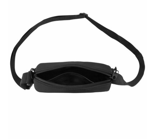 Сумка на плечо HEIKKI COMPACT (ХЕЙКИ), два кармана, черная, 19х14х5 см, 272631