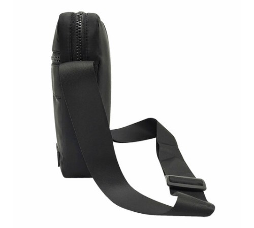 Сумка на плечо HEIKKI COMPACT (ХЕЙКИ) с карманом, черная, 20х16х5 см, 272632