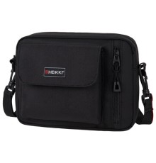 Сумка на плечо HEIKKI ATOM (ХЕЙКИ) два кармана, черная, 17х22х6 см, 272633