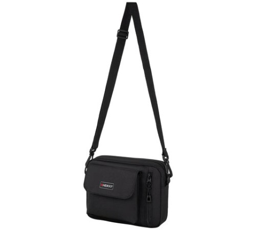 Сумка на плечо HEIKKI ATOM (ХЕЙКИ) два кармана, черная, 17х22х6 см, 272633