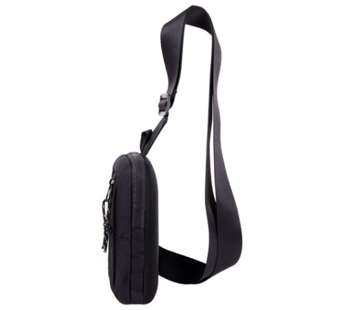 Сумка на плечо HEIKKI BLASTER (ХЕЙКИ) с карманом, черная, 20х14х5 см, 272634