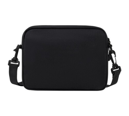 Сумка на плечо HEIKKI SELFIE (ХЕЙКИ) два кармана, черная/белая с принтом, 17х22х6 см, 272635