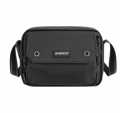 Сумка на плечо HEIKKI WALLET (ХЕЙКИ) два отделения, органайзер, черная, 15х20х5 см, 272639