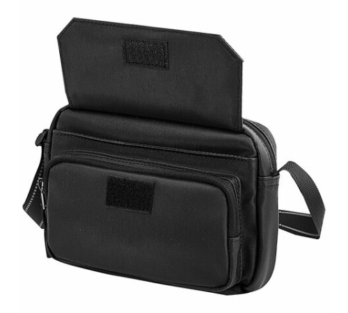 Сумка на плечо HEIKKI WALLET (ХЕЙКИ) два отделения, органайзер, черная, 15х20х5 см, 272639