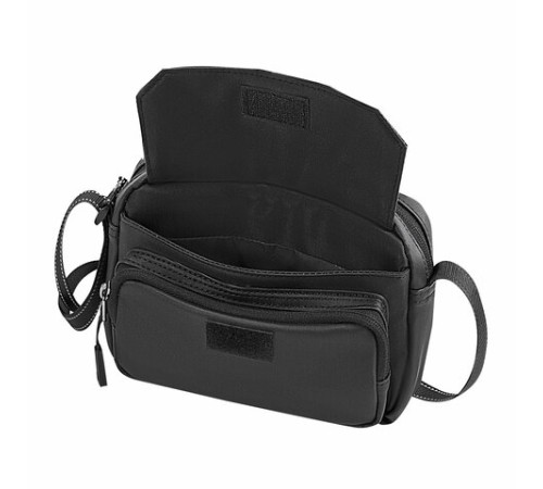 Сумка на плечо HEIKKI WALLET (ХЕЙКИ) два отделения, органайзер, черная, 15х20х5 см, 272639