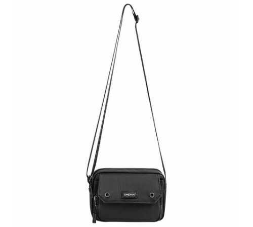 Сумка на плечо HEIKKI WALLET (ХЕЙКИ) два отделения, органайзер, черная, 15х20х5 см, 272639