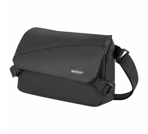 Сумка на плечо большая HEIKKI STREAM (ХЕЙКИ), карман-антивор, А5, черная, 22х31х8 см, 272640