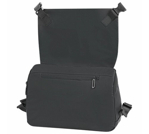 Сумка на плечо большая HEIKKI STREAM (ХЕЙКИ), карман-антивор, А5, черная, 22х31х8 см, 272640