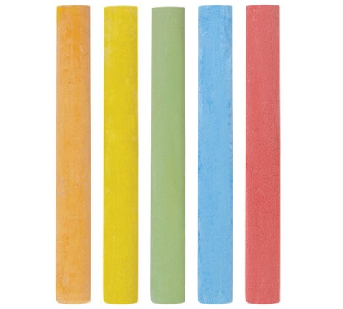 Мел цветной круглый мягкий 10 штук, 5 цветов, BRAUBERG, картонная упаковка, европодвес, 272767