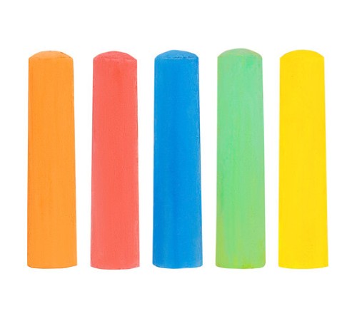 Мел для рисования на асфальте 10 штук, 5 цветов, цветной круглый, BRAUBERG KIDS, картонная упаковка, 272771