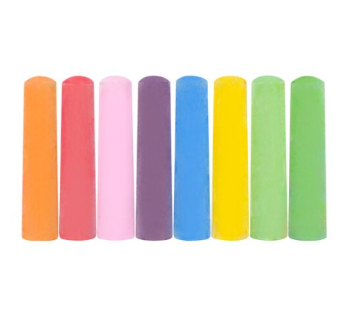 Мел в ведерке для рисования на асфальте 8 штук, цветной круглый, BRAUBERG KIDS, 272772