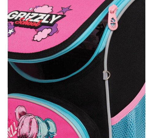 Ранец GRIZZLY анатомическая спинка, с мешком для обуви, для девочек, LIKE, 33х25х13 см, RAm-484-6/1