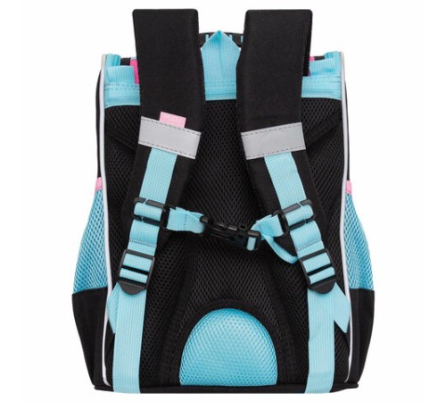 Ранец GRIZZLY анатомическая спинка, с мешком для обуви, для девочек, LIKE, 33х25х13 см, RAm-484-6/1