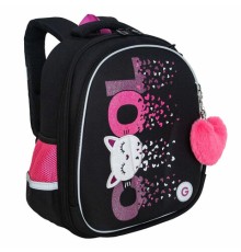 Ранец GRIZZLY анатомическая спинка, c брелоком, для девочек, COOL, 36х28х20 см, RAz-486-4/1