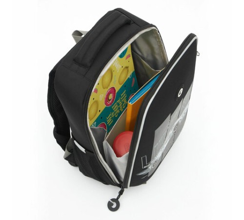 Ранец GRIZZLY анатомическая спинка, облегченный, 1 отделение, для мальчиков, 