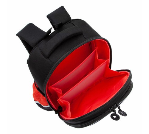 Ранец GRIZZLY анатомическая спинка, с бейджем, для мальчиков, RACER, 36х28х20 см, RAz-487-12/1