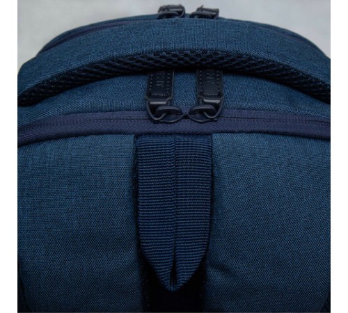 Рюкзак GRIZZLY школьный, укрепленная спинка, 2 отделения, для девочек, BLUE/ORANGE, 43х27,5х16 см, RD-341-2/3