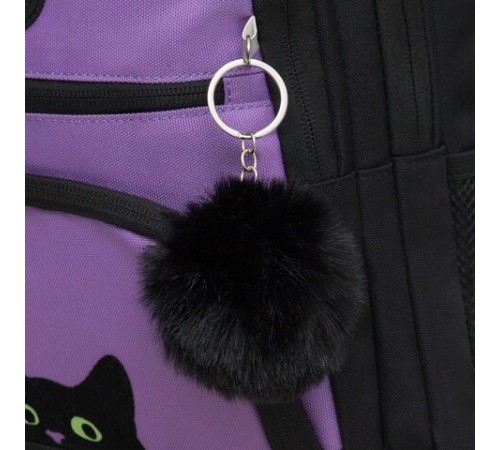 Рюкзак GRIZZLY школьный, укрепленная спинка, 3 отделения, для девочек, 