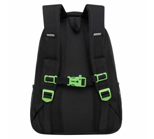 Рюкзак GRIZZLY школьный, укрепленная спинка, 3 отделения, для девочек, 