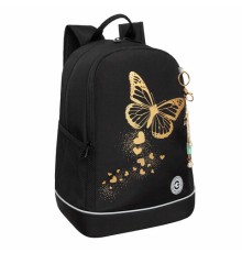 Рюкзак GRIZZLY школьный, анатомическая спинка, 2 отделения, для девочек, 