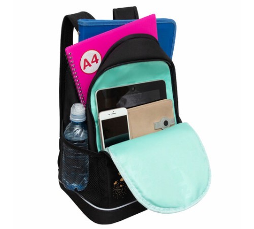 Рюкзак GRIZZLY школьный, анатомическая спинка, 2 отделения, для девочек, 