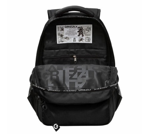 Рюкзак GRIZZLY школьный, анатомическая спинка, 2 отделения, для мальчиков, 