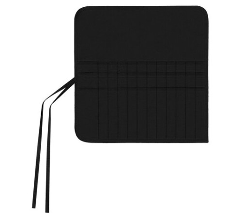 Пенал-скрутка органайзер для кистей и инструментов, 24 ячейки, черный, BRAUBERG ART DEBUT, 272993