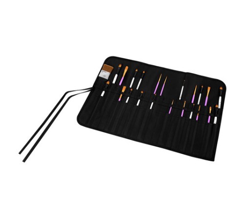 Пенал-скрутка органайзер для кистей и инструментов, 40 ячеек, черный, BRAUBERG ART DEBUT, 272994