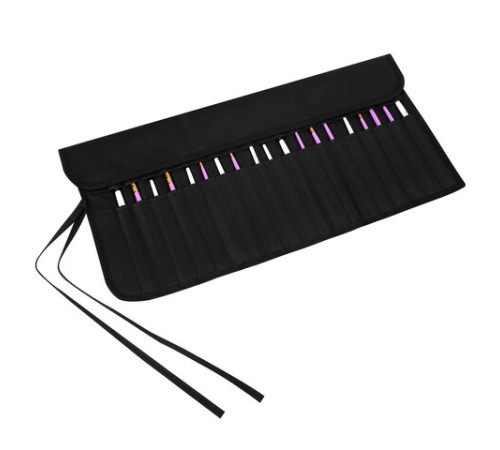 Пенал-скрутка органайзер для кистей и инструментов, 40 ячеек, черный, BRAUBERG ART DEBUT, 272994