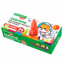 Восковые мелки фигурные BRAUBERG KIDS 