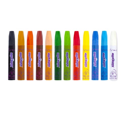 Восковые мелки утолщенные на масляной основе ЮНЛАНДИЯ 