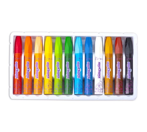 Восковые мелки утолщенные на масляной основе ЮНЛАНДИЯ 