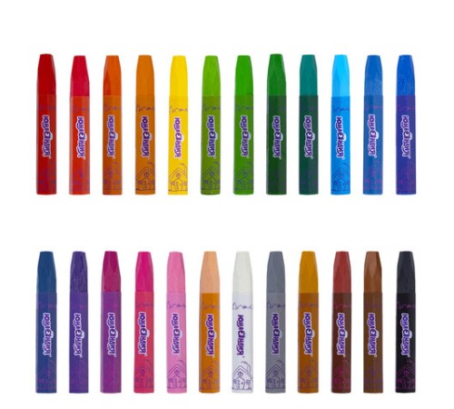 Восковые мелки утолщенные на масляной основе ЮНЛАНДИЯ 