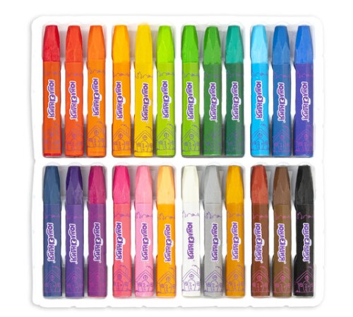 Восковые мелки утолщенные на масляной основе ЮНЛАНДИЯ 