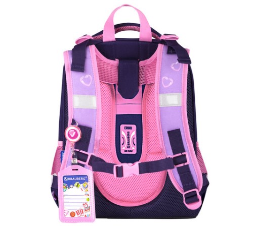 Ранец BRAUBERG PREMIUM, 2 отделения, с брелоком, 