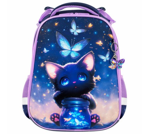 Ранец BRAUBERG PREMIUM, 2 отделения, с брелоком, 